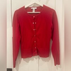 White House Black Market women’s size medium snap front cardigan.
